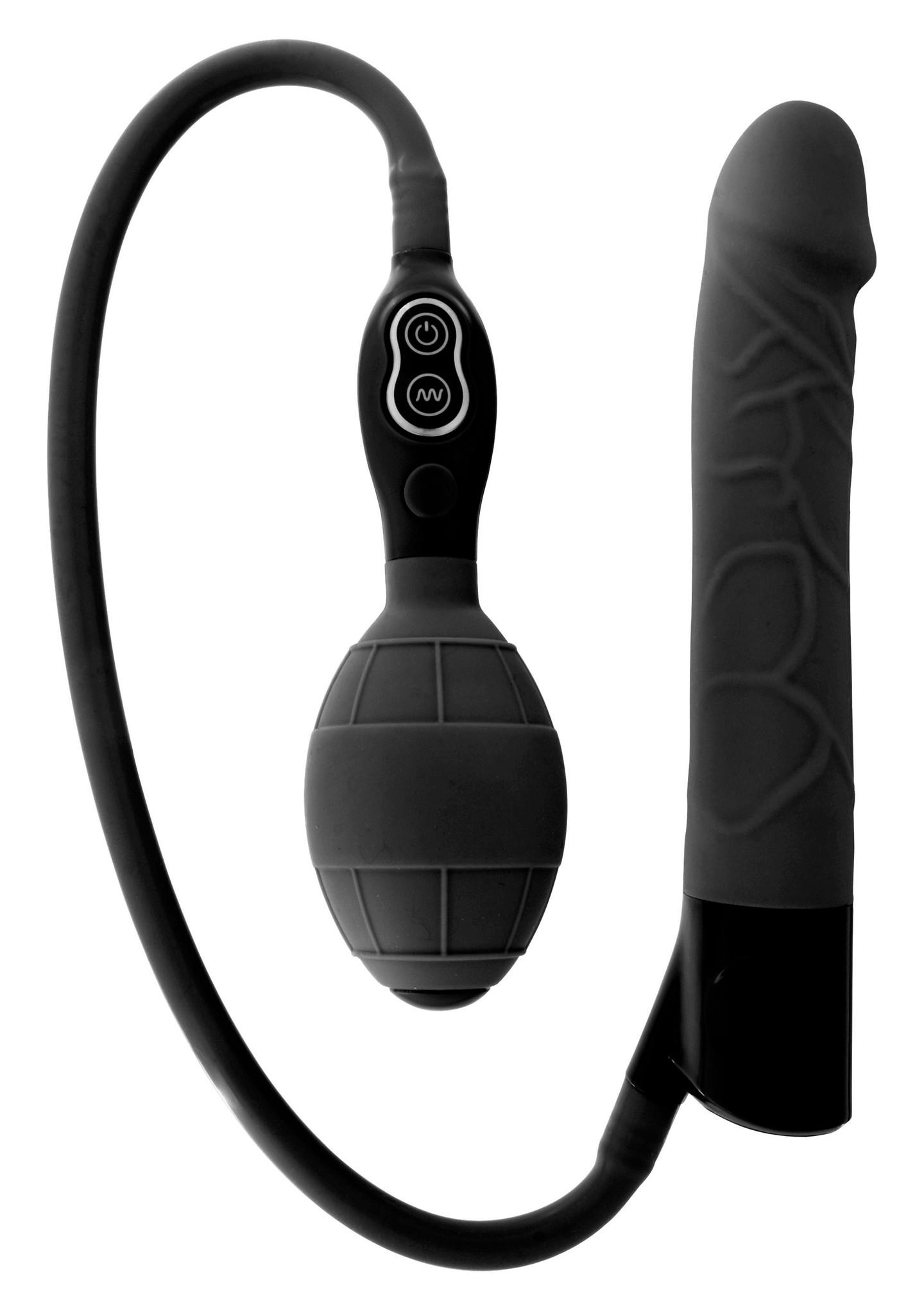 Inflatable Vibrator – pripučiamas vibratorius (juodas)