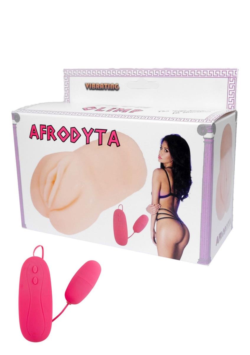 Masturbatorius-vagina Afroditė su vibracija (650g) - Image 4