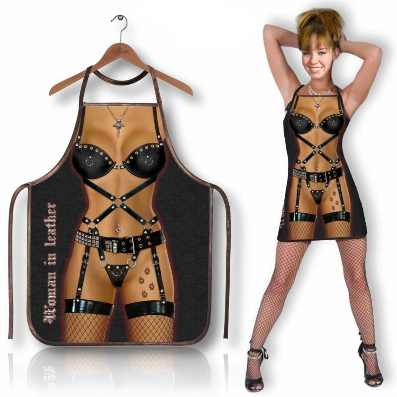 Gundanti vakarėlio prijuostė – „Moteris odoje“