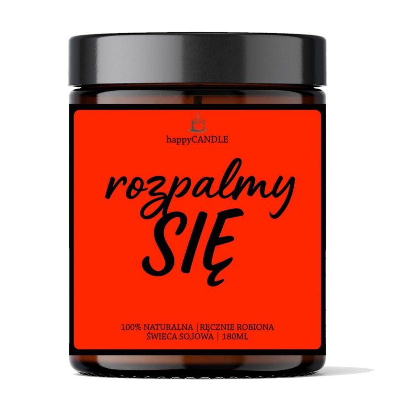 Aromatinga sojų vaško žvakė – „ROZPALMY SIĘ“