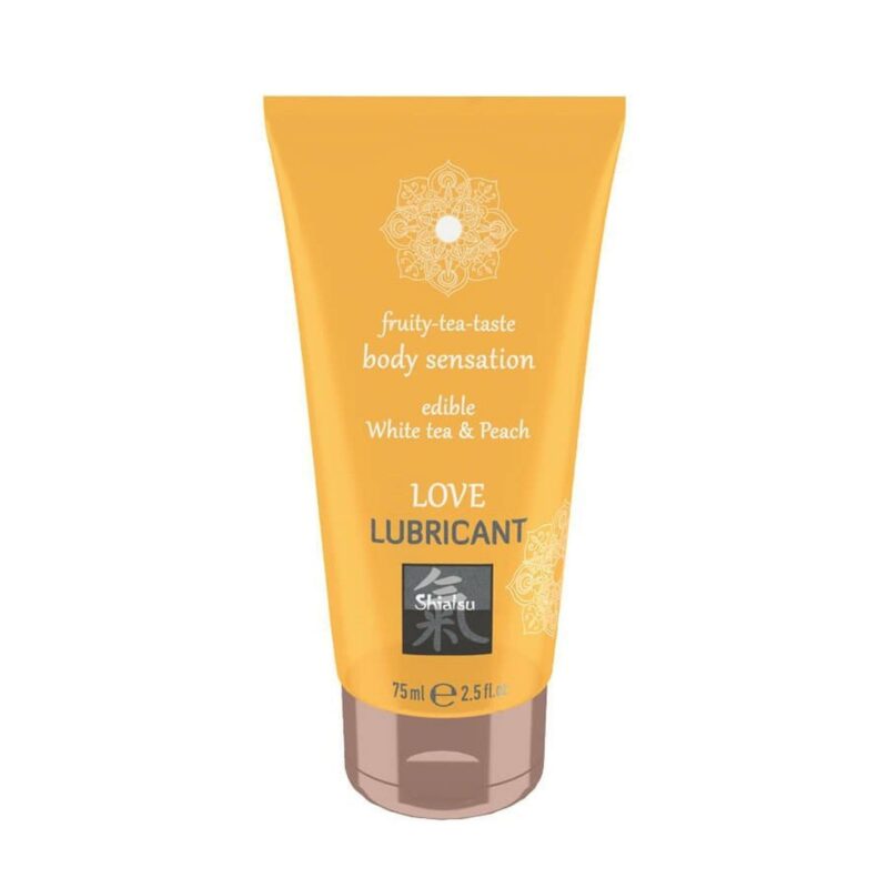Shiatsu – valgomų lubrikantas (baltosios arbatos ir persikų skonio, 200 ml)