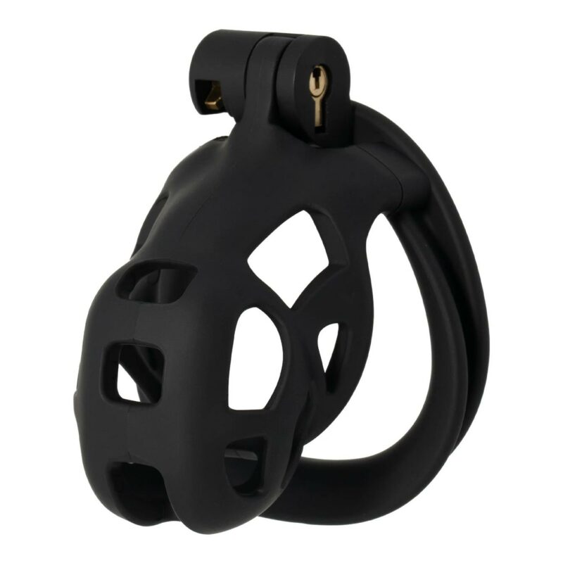 Penis Prison Cock Cage – trumpas skaistybės narvelis (juodas)