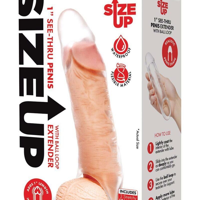 Size Up – skaidrus varpos ilgininkas su kilpa (Classic)