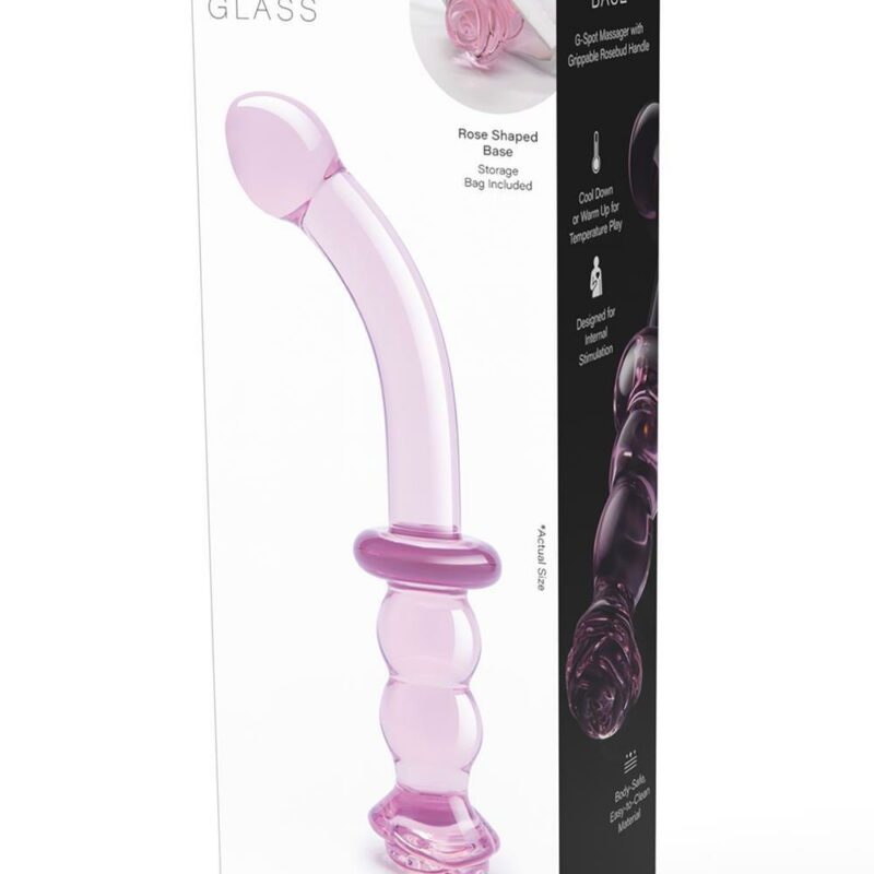 Glaze Rosebud – stiklinis G taško dildo