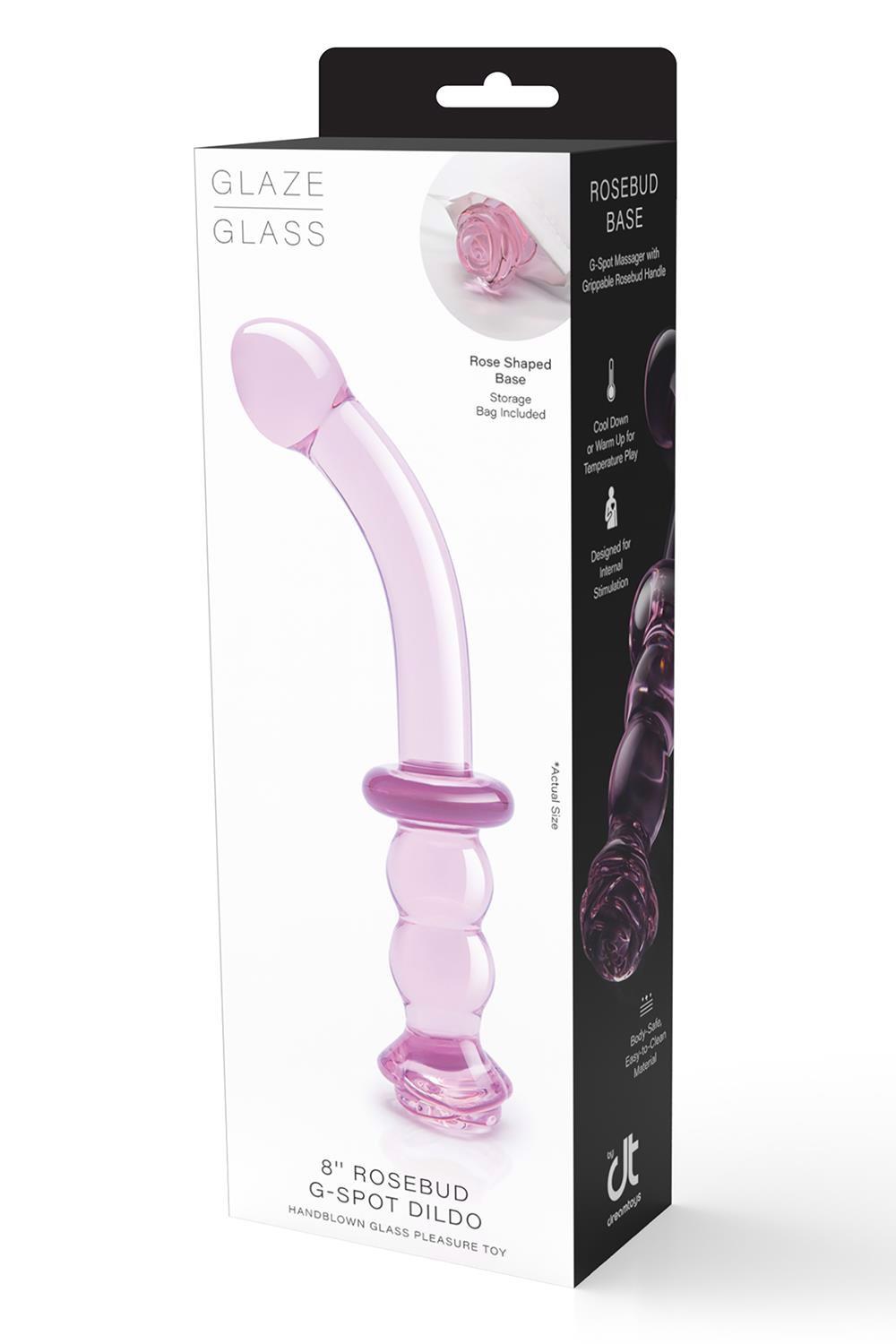 Glaze Rosebud – stiklinis G taško dildo