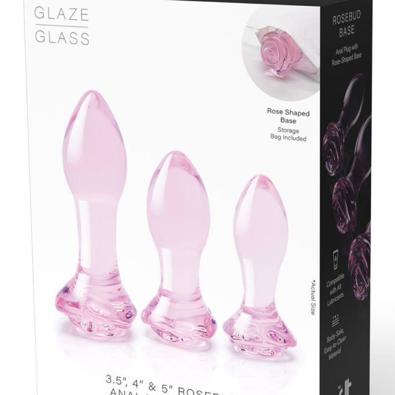 Glaze Rosebud – rankų darbo stiklinis rinkinys