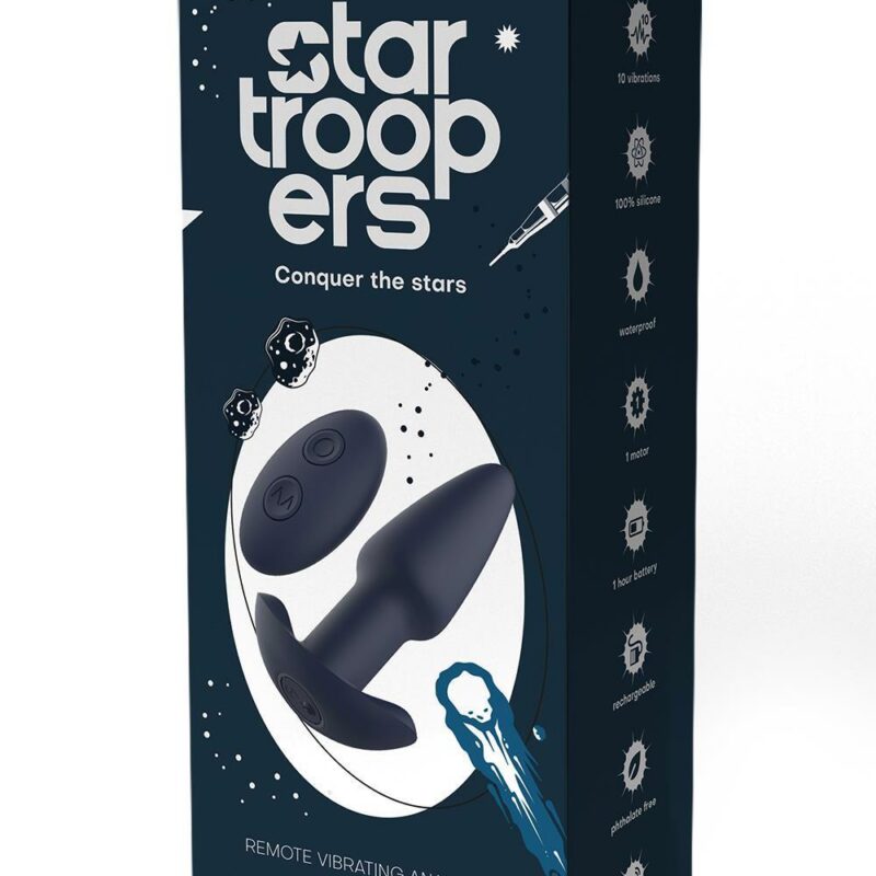 Star Trooper Pluto – vibruojantis analinis kamštis su pulteliu