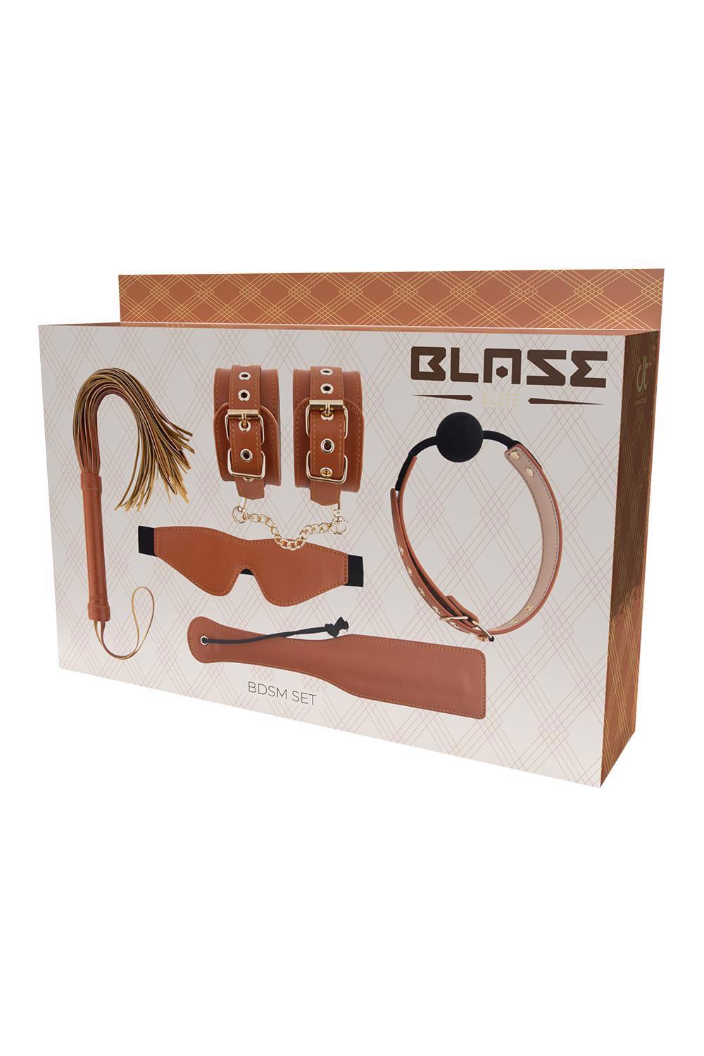Blaze Elite – BDSM aksesuarų rinkinys (Cognac)