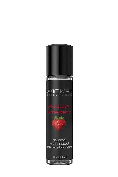 Wicked Aqua – braškių skonio lubrikantas (30 ml)