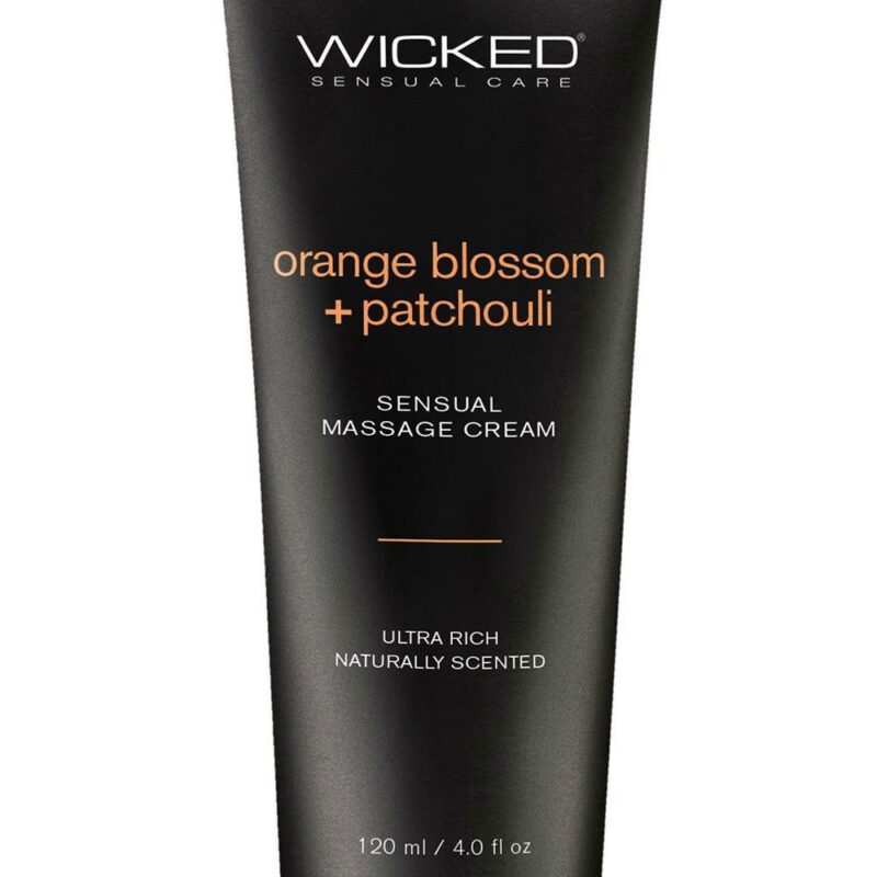Wicked Sensual – masažo kremas (apelsinų žiedų ir pačiulių, 120 ml)