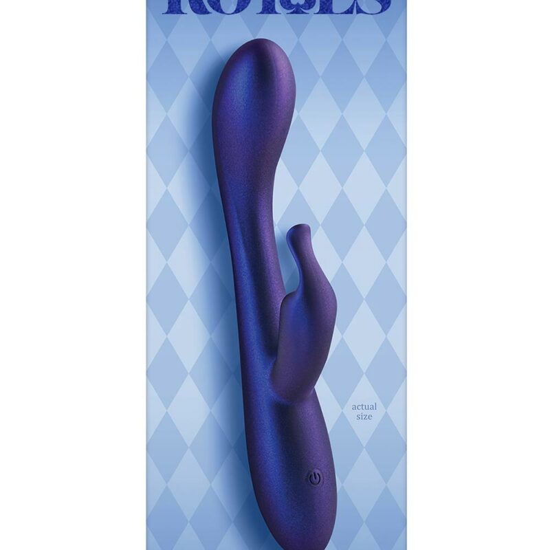 Royals Empress – prabangus metalinio spindesio vibratorius (mėlynas)