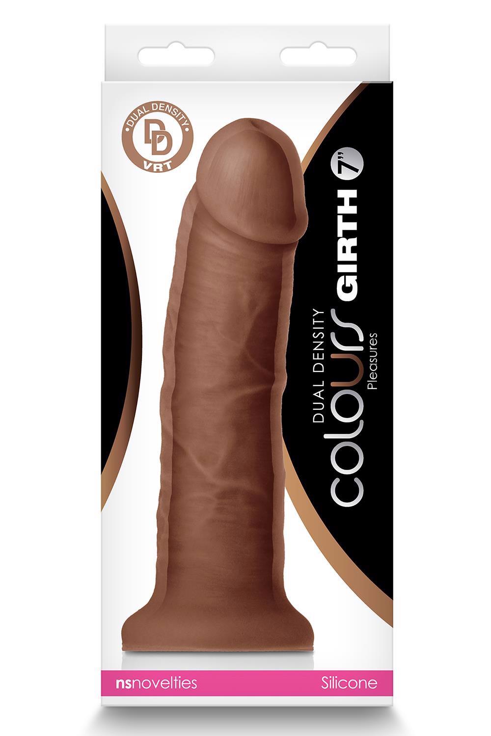 Colours – realistinis dvejopo tankio dildo (18 cm, rudas)