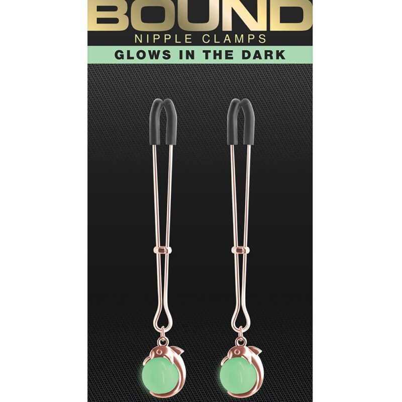 Bound – reguliuojami spenelių spaustukai (rožinio aukso)