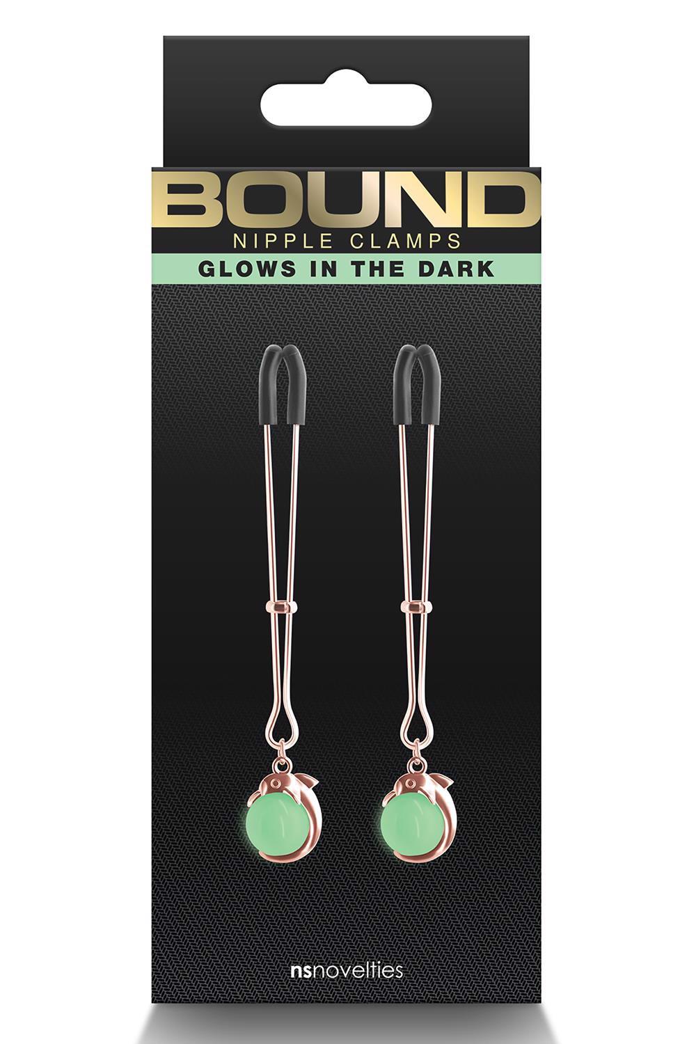 Bound – reguliuojami spenelių spaustukai (rožinio aukso)