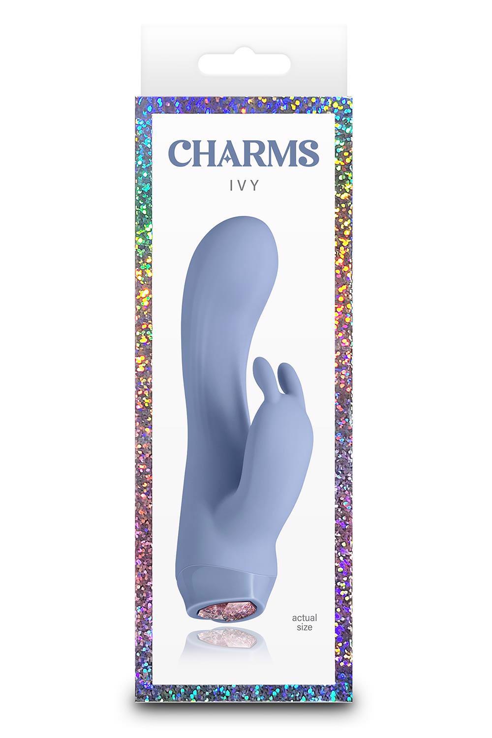 Charms Ivy – vibruojantis analinis kamštis (mėlynas)