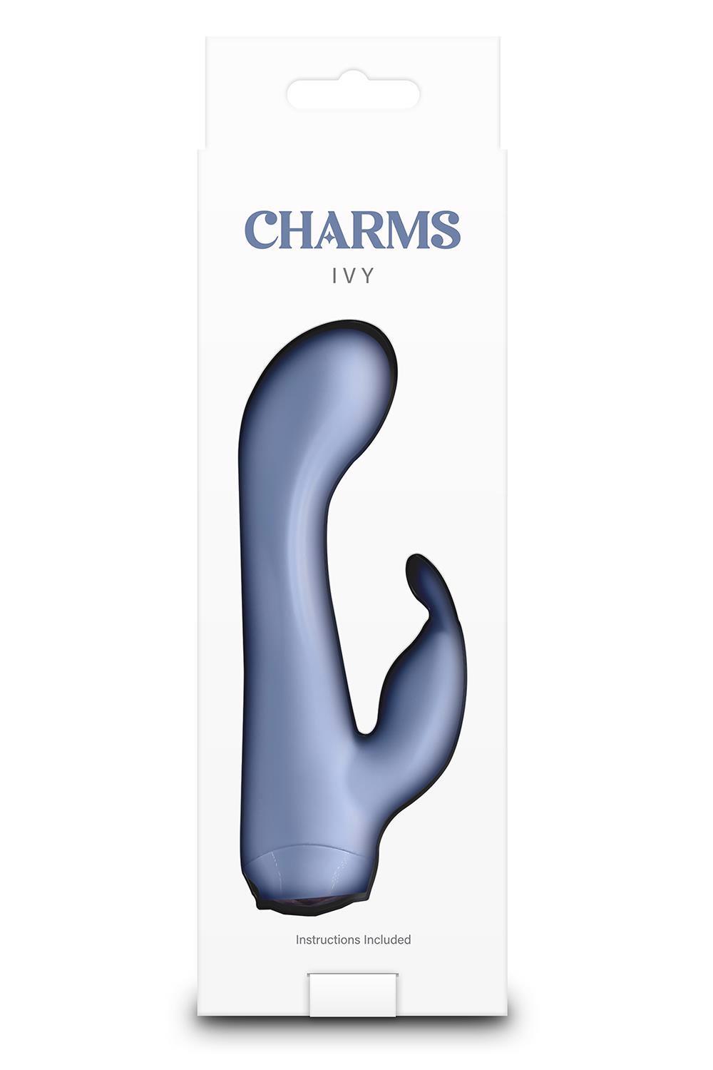 Charms Ivy – vibruojantis analinis kamštis (mėlynas) - Image 4
