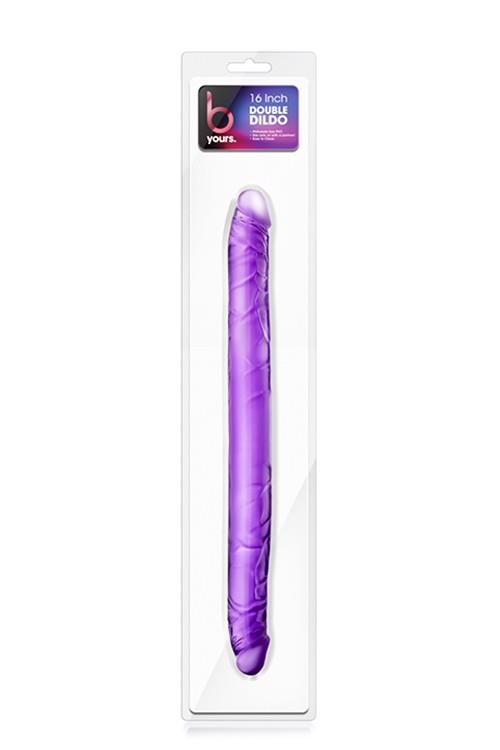 B Yours – įspūdingas dvipusis dildo (40 cm, purpurinis)