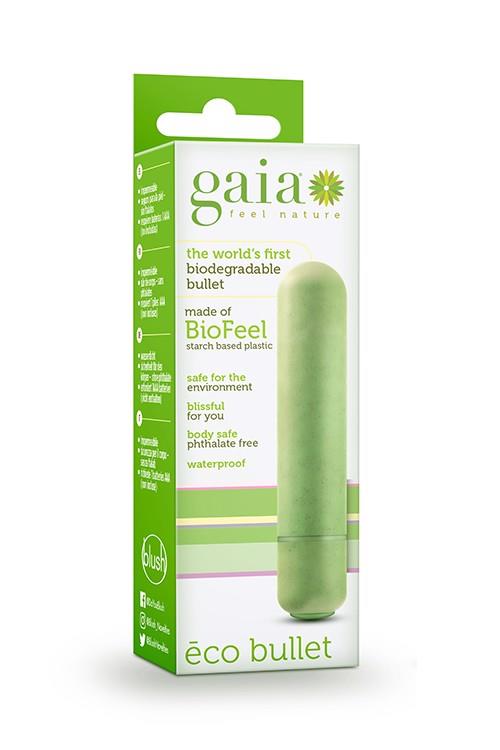 Gaia Eco Bullet – ekologiškas vibro kiaušinis (žalias)