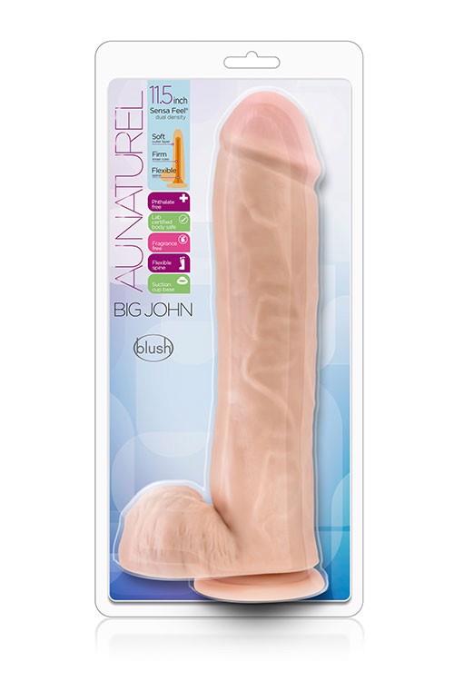 Au Naturel Big John – įspūdingas dildo (29 cm)