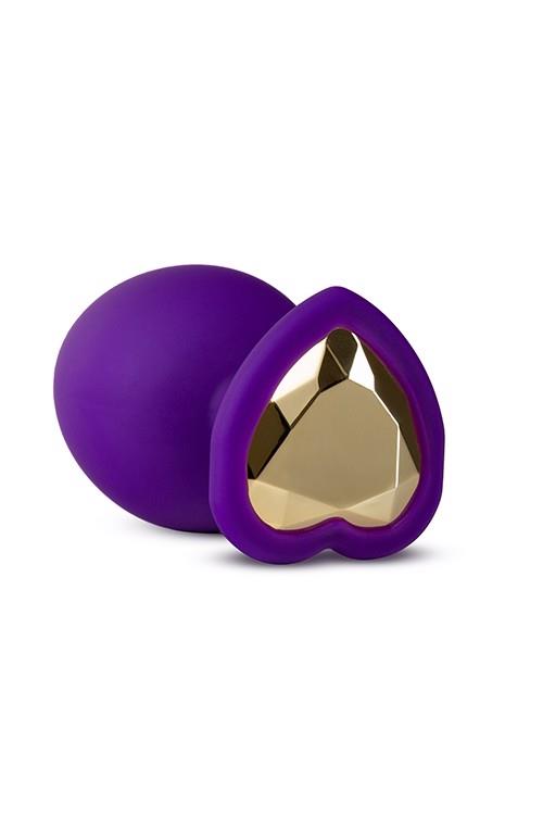 Temptasia Bling – analinis kamštis su kristalu (Small, purpurinis) - Image 3