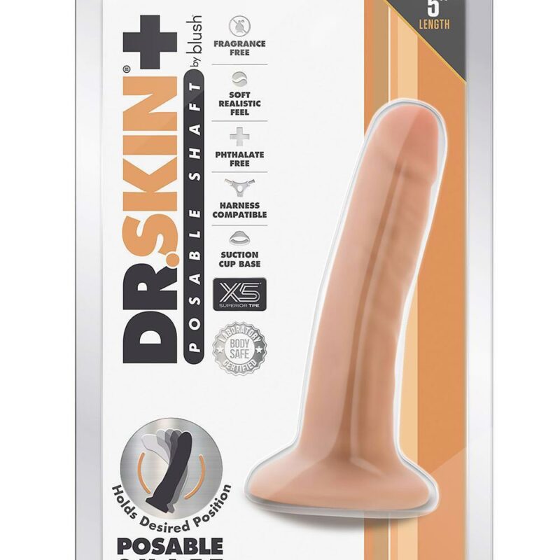 Dr. Skin Plus – lankstus realistinis dildo (vanilinis)