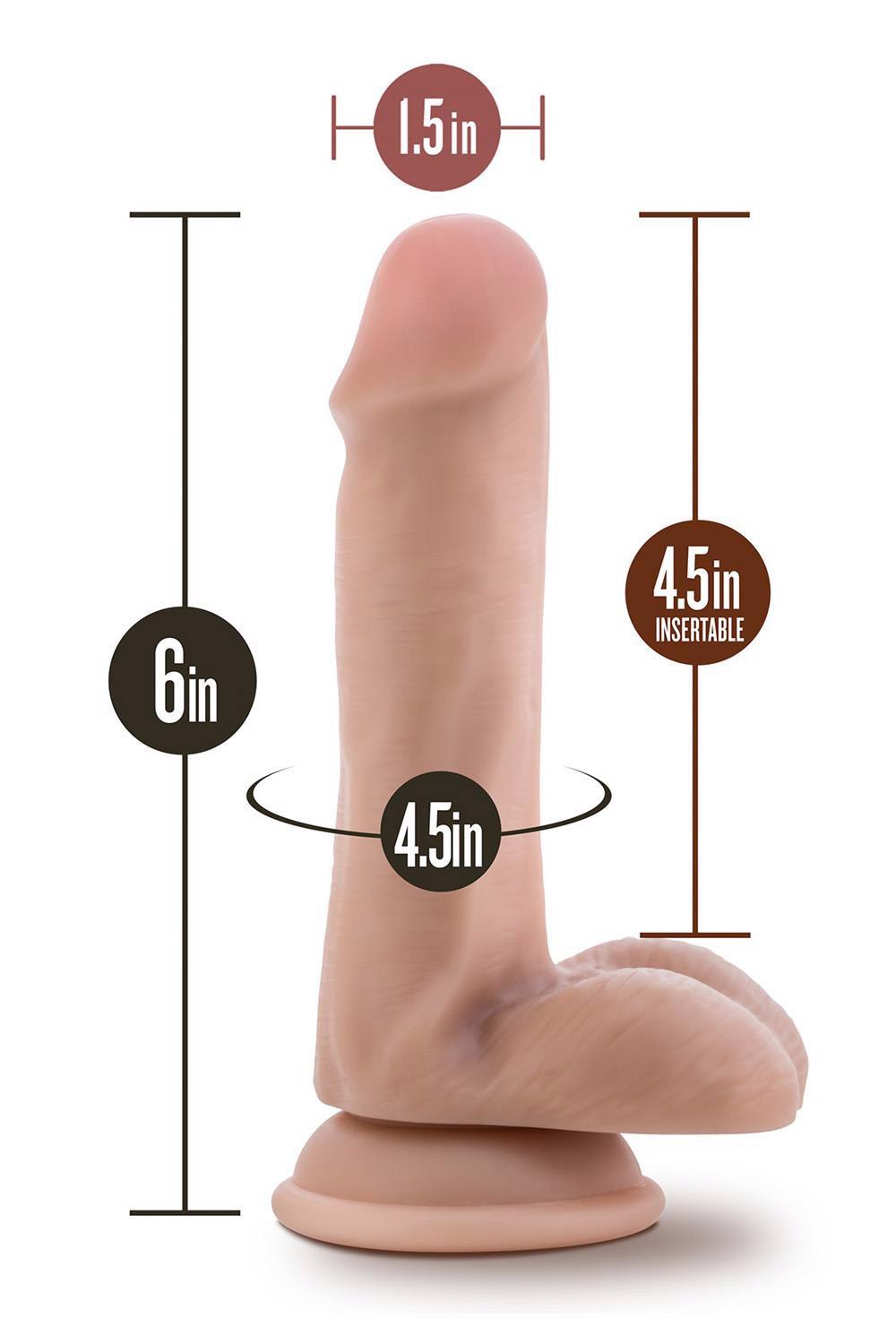 Dr. Skin Plus – lankstus realistinis dildo su sėklidėmis (vanilinis) - Image 5