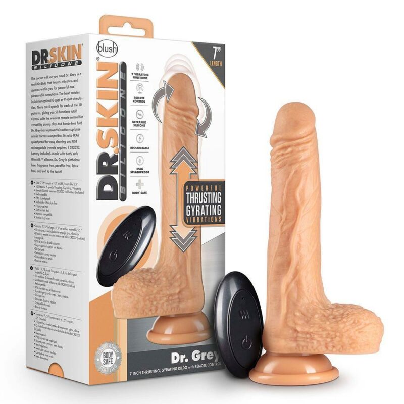 Dr. Skin – vibruojantis judantis dildo (Dr. Grey)