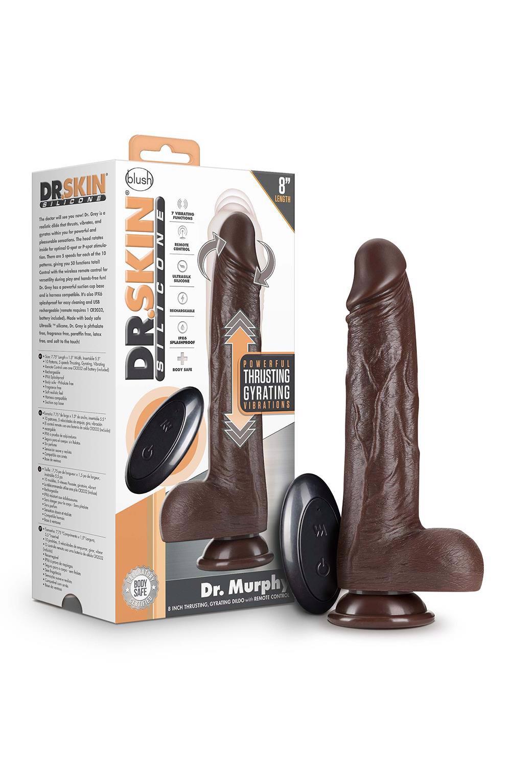 Dr. Skin – vibruojantis judantis dildo (Dr. Murphy)