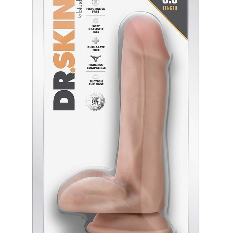 DR. SKIN DR. JEFFREY 6.5 INCH DILDO WITH BALLS BEIGE