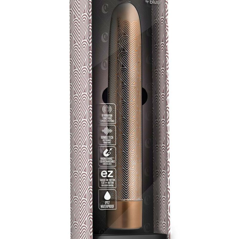 THE COLLECTION LATTICE 7 INCH RECHARGEABLE VIBE ROSE GOLD