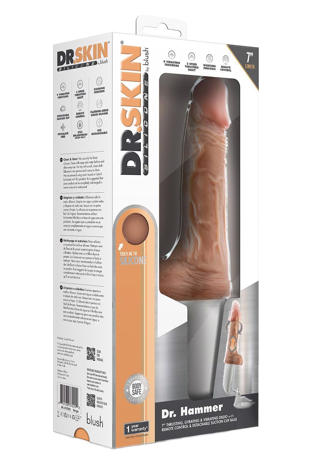 Dr. Skin – vibruojantis judantis dildo