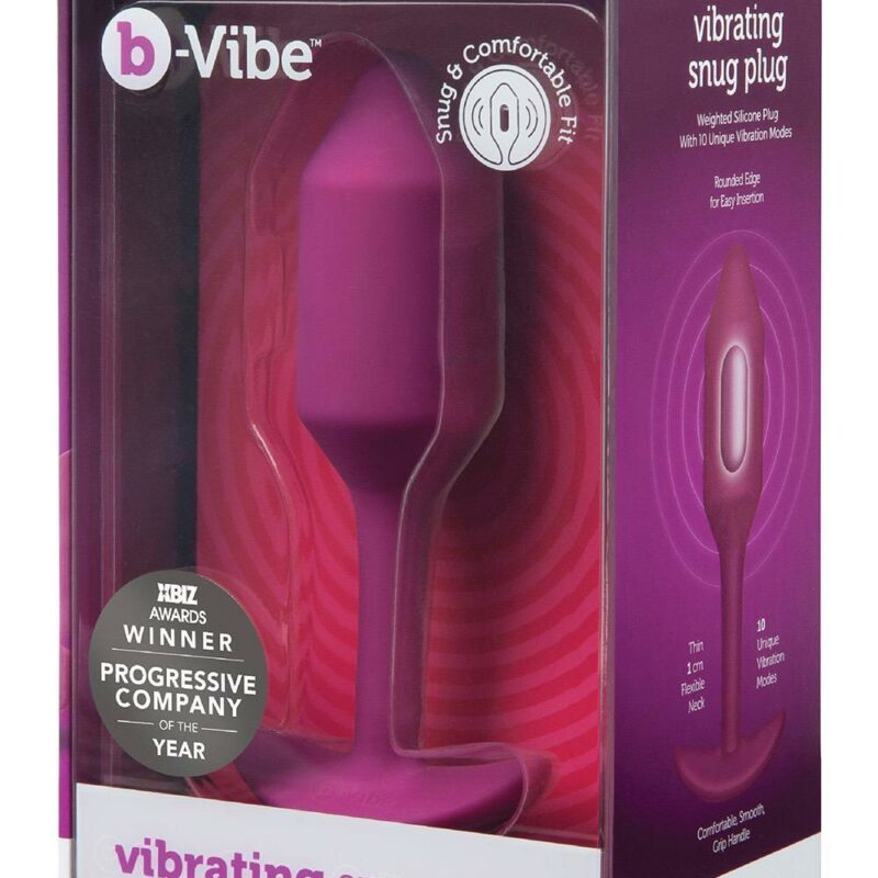 B-Vibe vibruojantis Snug Plug 2 – anatominis analinis kamštis