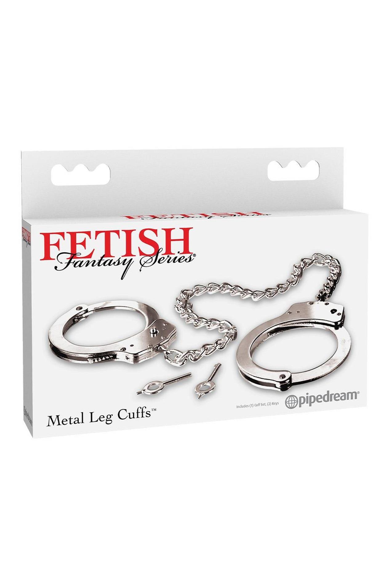 Fetish Fantasy Series Metal Leg Cuffs Silver - Image 3