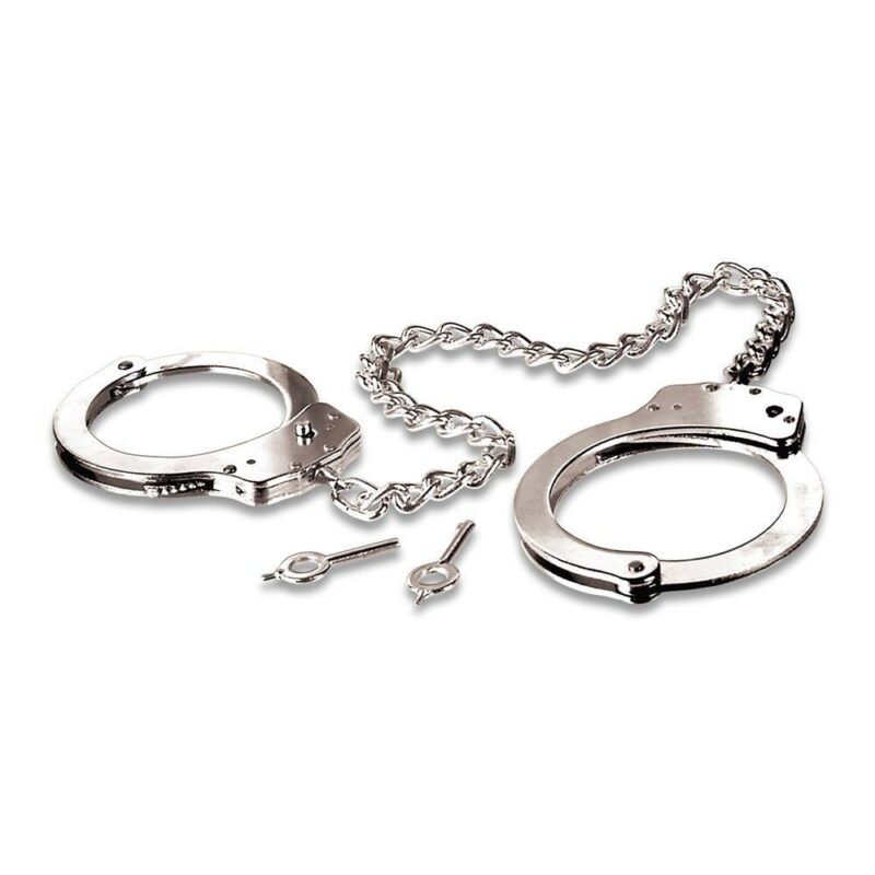 Fetish Fantasy Series Metal Leg Cuffs Silver