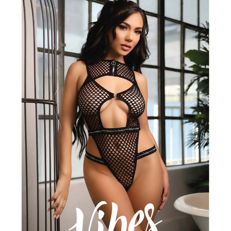 Barbed Wire Fishnet Bodysuit – gundantis modelis (L/XL dydis)