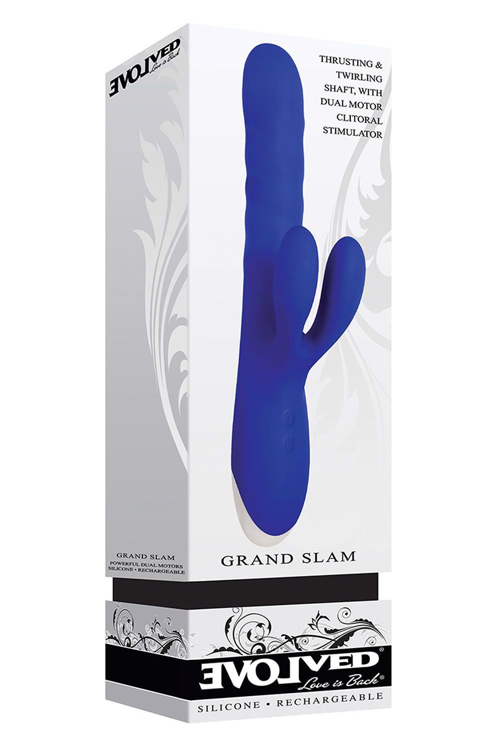 Evolved Grand Slam – galingas vibruojantis ir judantis dildo