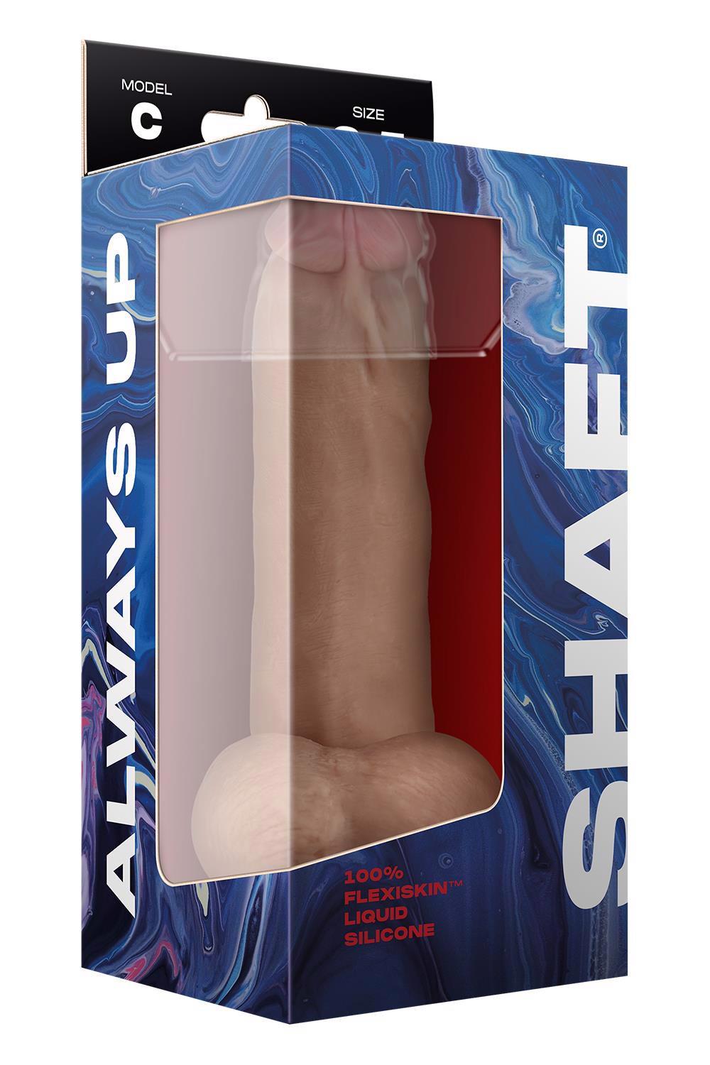 Shaft Model C – realistinis silikoninis dildo su sėklidėmis (8.5 colių, pušies)