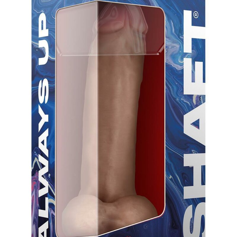 Shaft Model C – realistinis silikoninis dildo su sėklidėmis (9.5 colių, pušies)