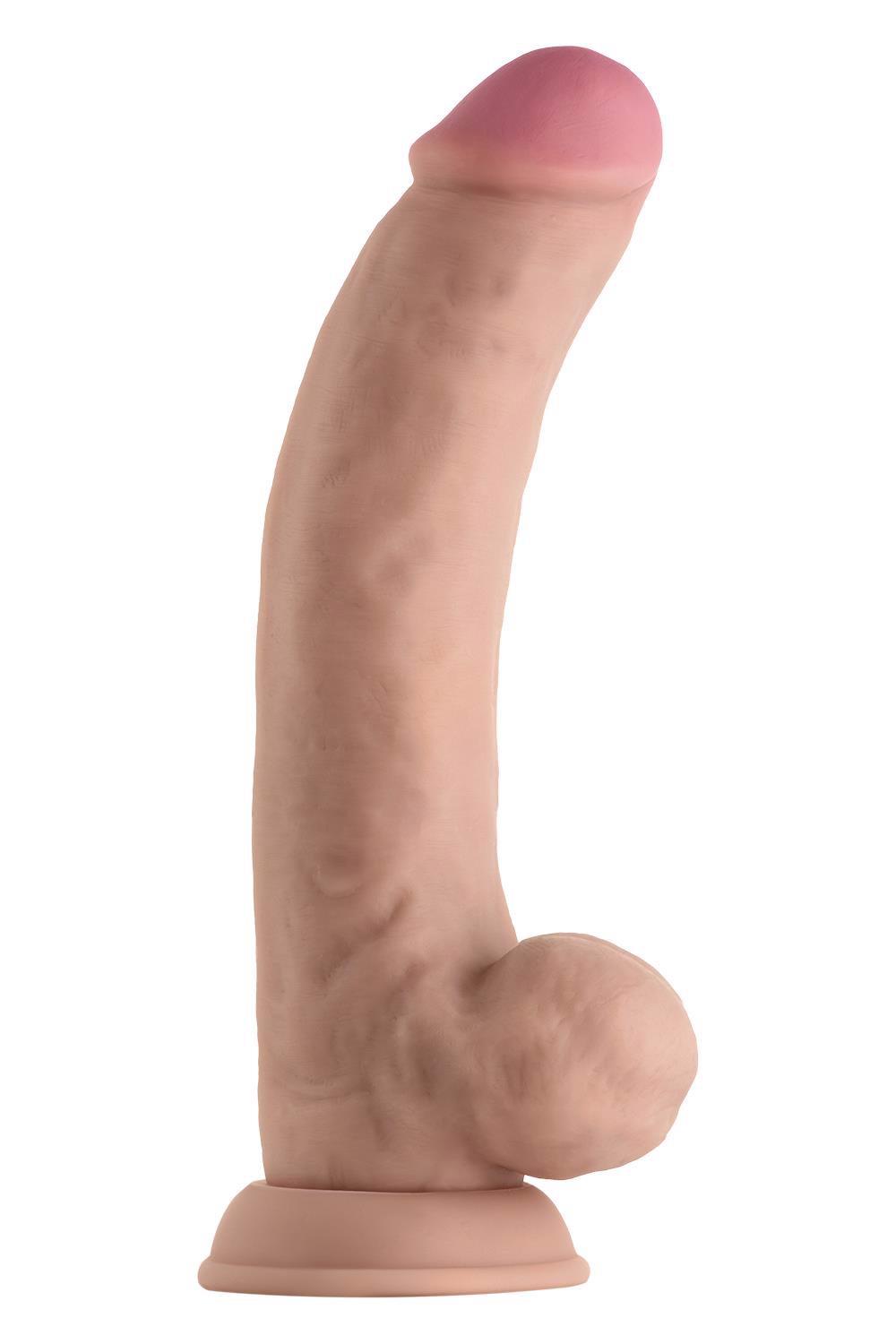 Shaft Model C – realistinis silikoninis dildo su sėklidėmis (9.5 colių, pušies) - Image 3