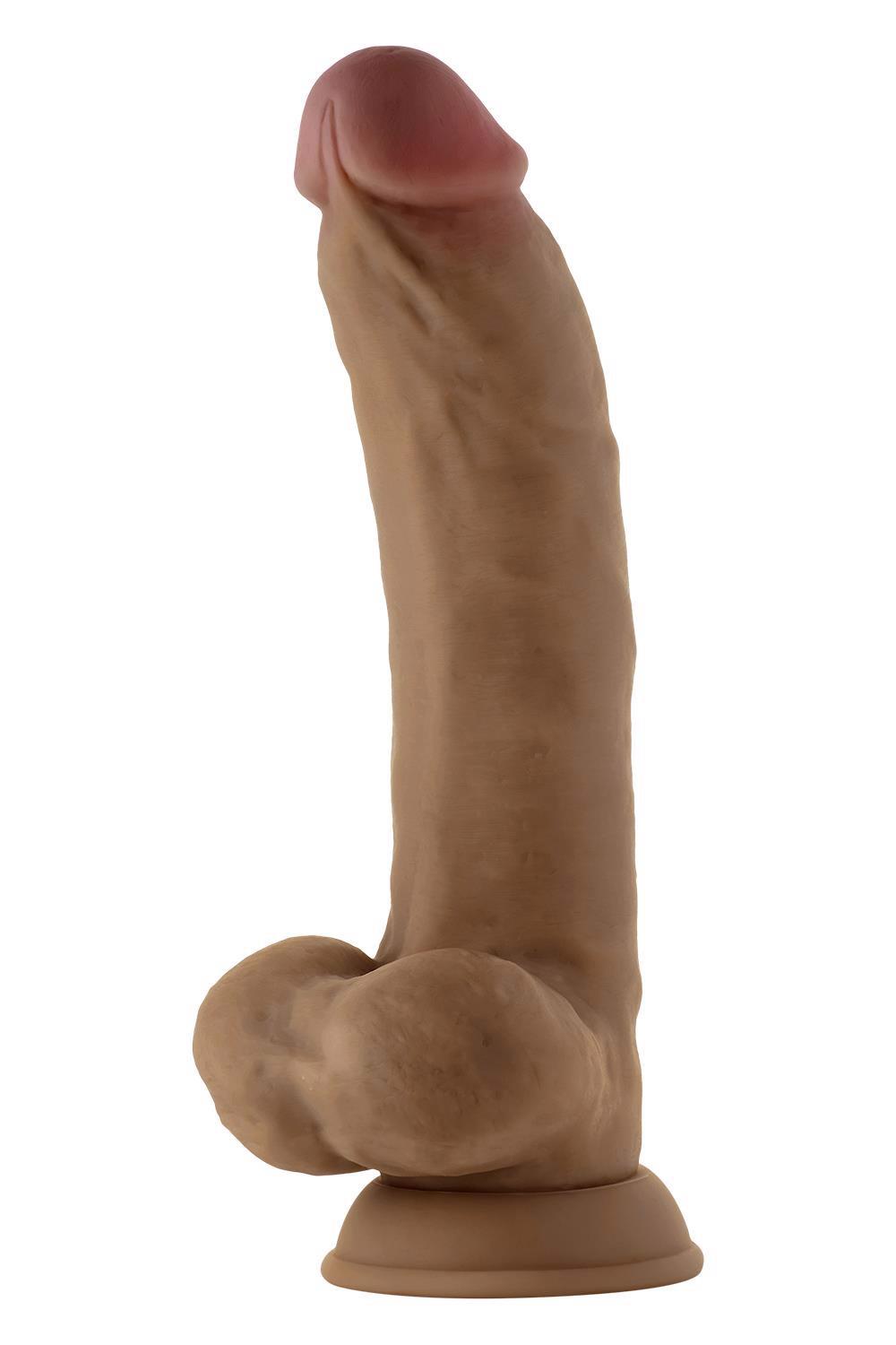 Shaft Model C – realistinis silikoninis dildo su sėklidėmis (9.5 colių, ąžuolo) - Image 2