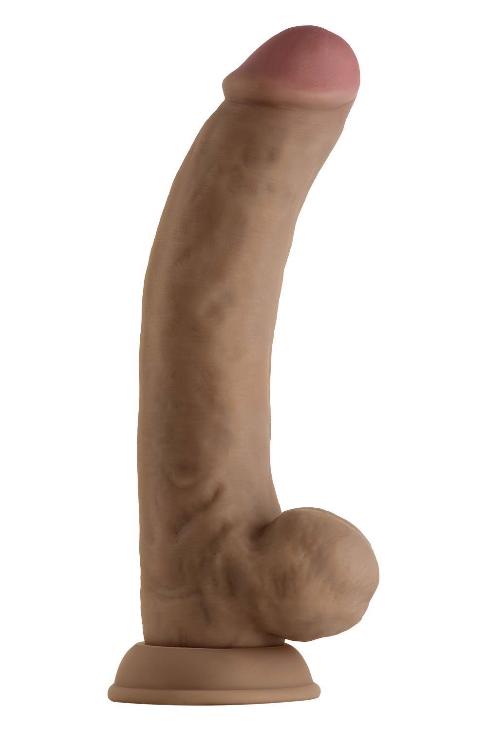Shaft Model C – realistinis silikoninis dildo su sėklidėmis (9.5 colių, ąžuolo) - Image 3
