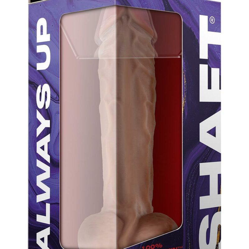 Shaft Model A – realistinis silikoninis dildo su sėklidėmis (10.5 colių, pušies)