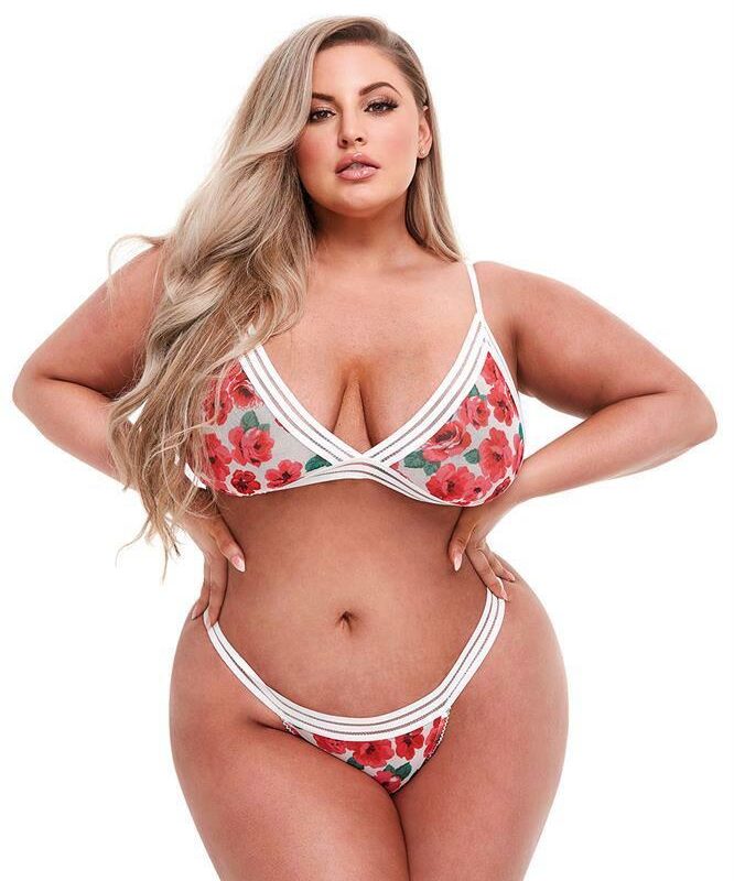 Baltas nėriniuotas apatinio trikotažo komplektas (XL)