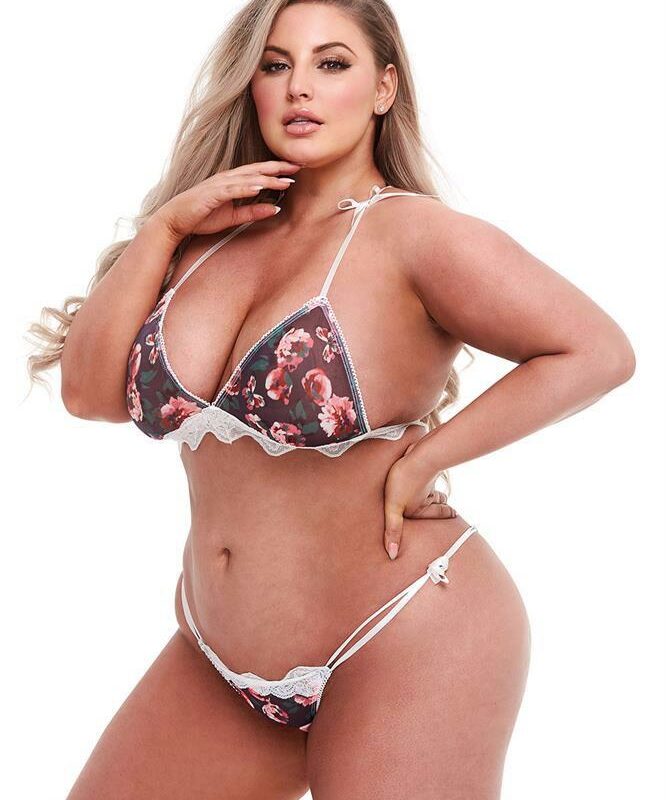 Pilkas nėriniuotas apatinio trikotažo komplektas (XL)