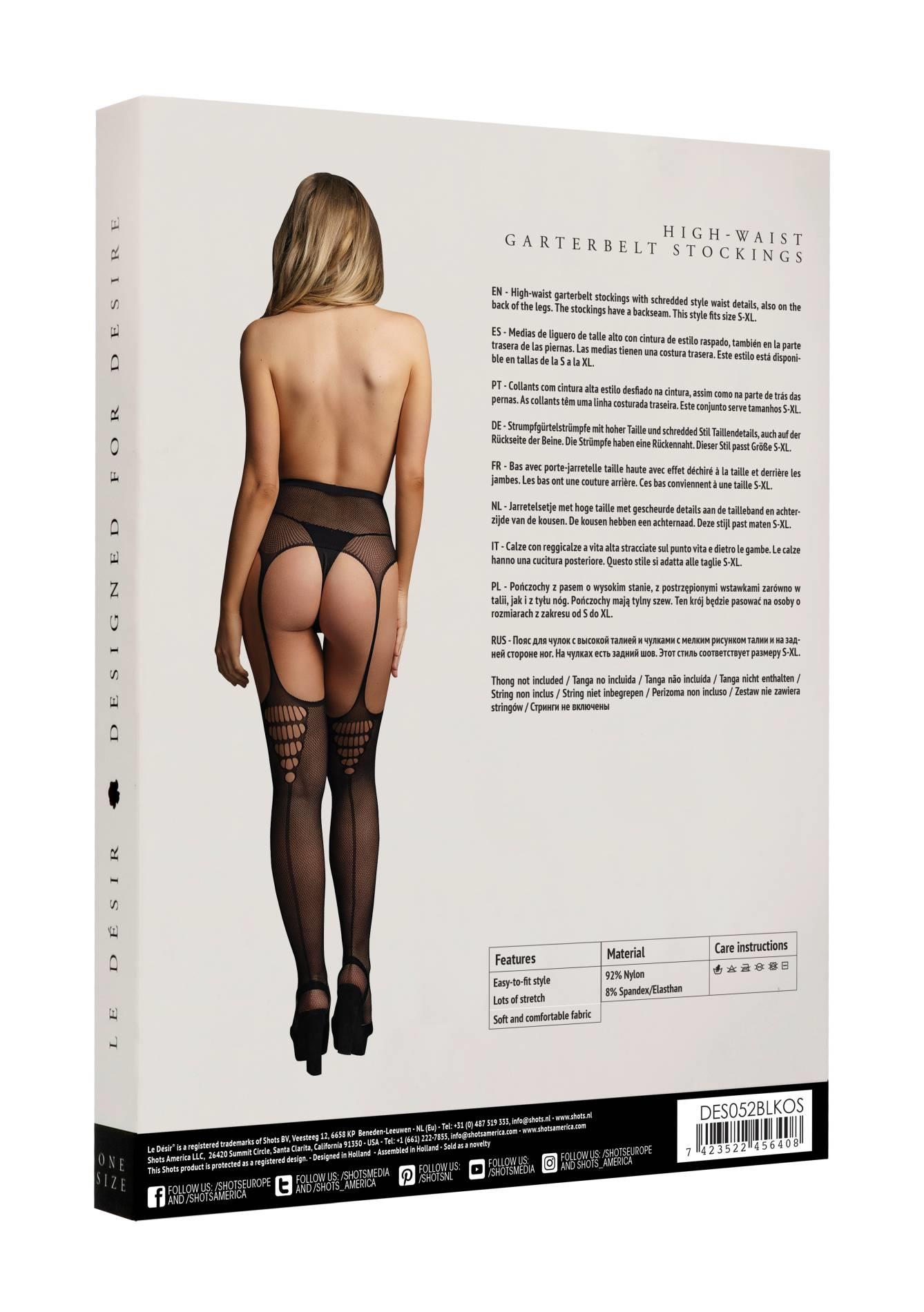 High-Waist Garterbelt Stockings – kojinės su prisegamais diržais (vienas dydis) - Image 4