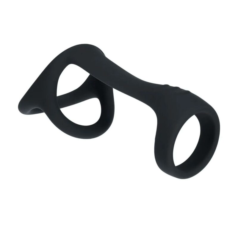 Silikoninis varpos ir sėklidžių žiedas (juodas)