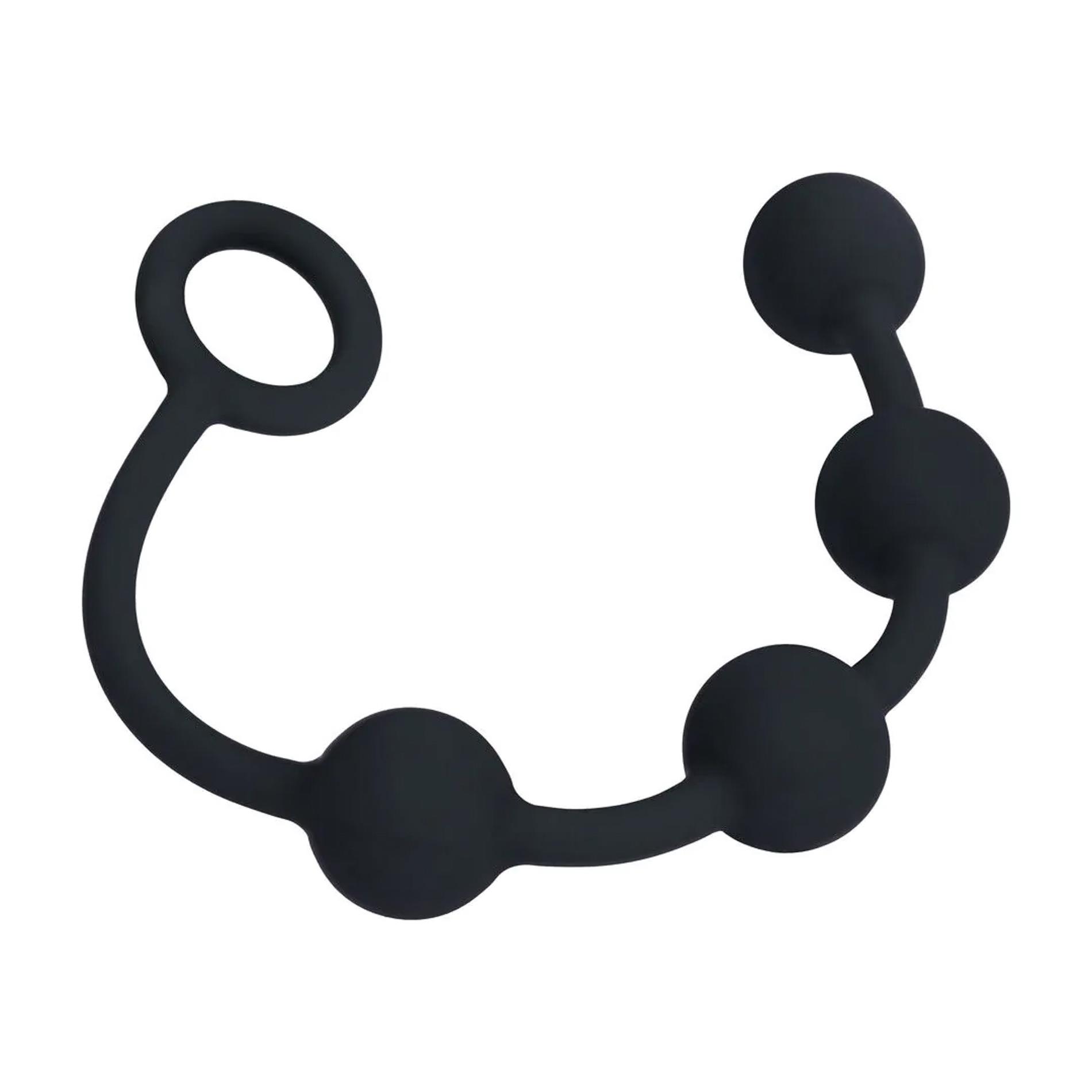 Silikoniniai analiniai karoliukai / rutuliukai (mažas) (juodas) - Image 4