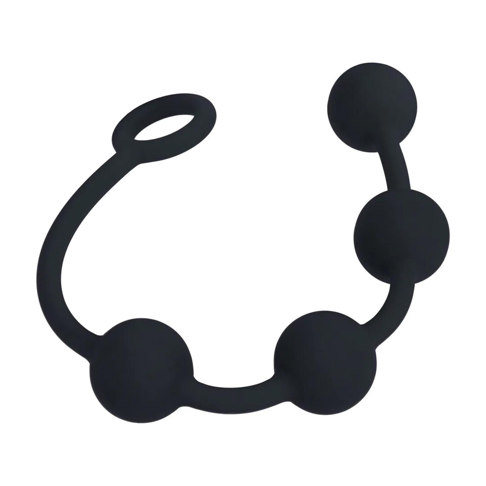 Silikoniniai analiniai karoliukai / rutuliukai (vidutinis) (juodas) - Image 4