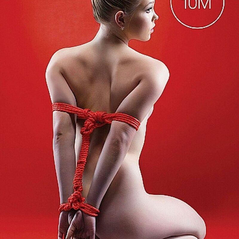 Minkšta bondage virvė (10 m, raudona)