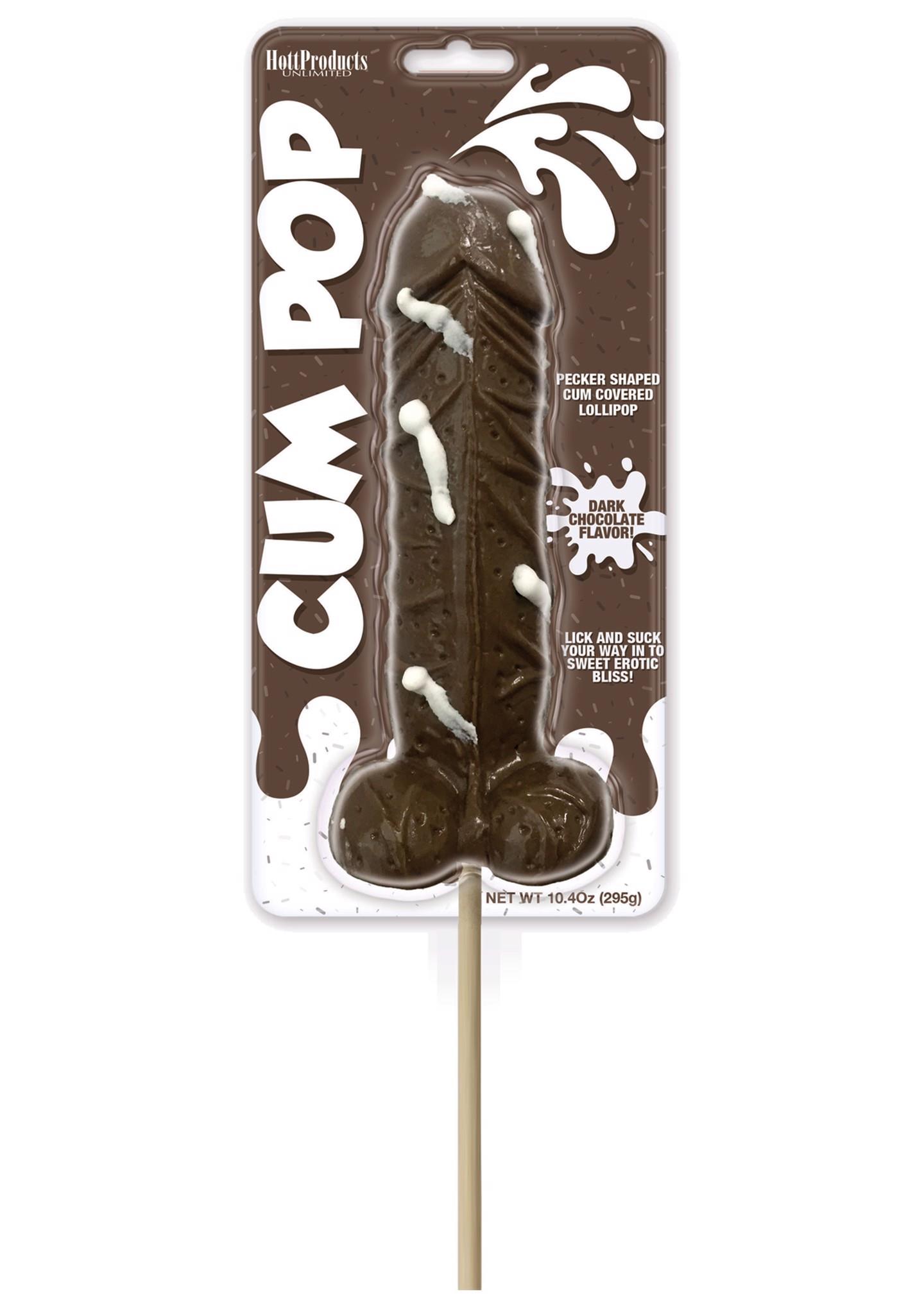 Chocolate Flavoured Cum Pops – šokoladinis laižomas saldainis (juodas)